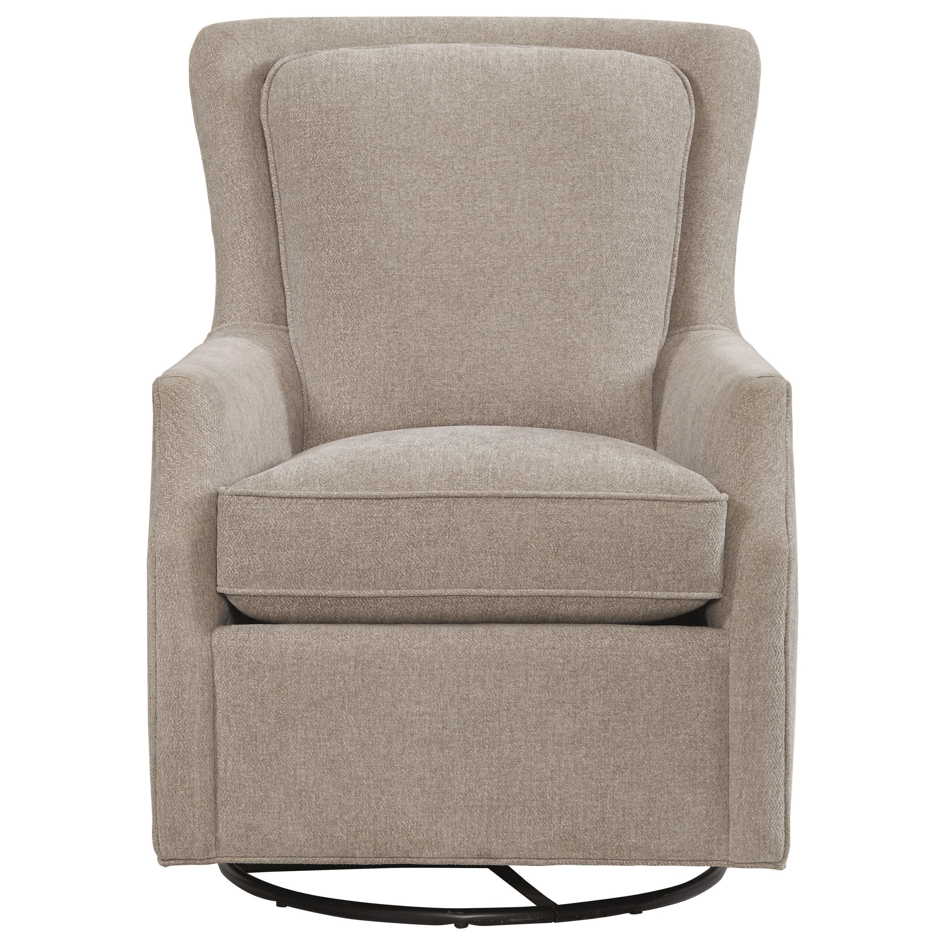 Bassett Kent 195202 Transitional Swivel Glider Chair with Wing Styled